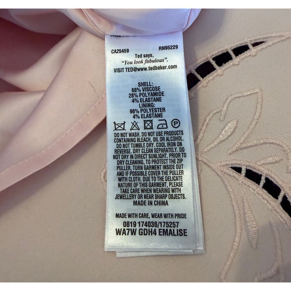 NWT Ted Baker London Emalise Embroidered skater dress 8 3 lace *flaws* - Picture 8 of 14